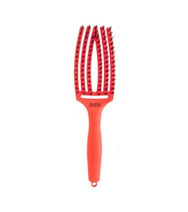 Olivia Garden FINGER BRUSH - професионална четка за коса - тъмнооранжево - Img 1