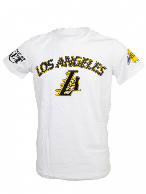 Tricou barbati Los Angeles alb N110