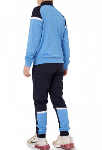 Trening de copii slim fit albastru bleumarin R22 - Img 3