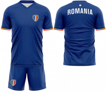 Echipament Romania barbati slim fit albastru TM178