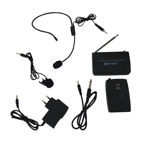 Set 2 microfoane wireless tip lavaliera si Over-head cu receptor WVNGR