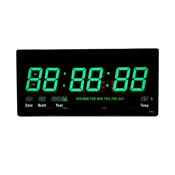Ceas digital de perete cu display mare si afisaj Verde, JH4622