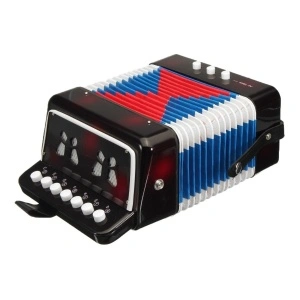Acordeon cu 7 clape si 3 butoane bass, functional pentru copii - Img 3