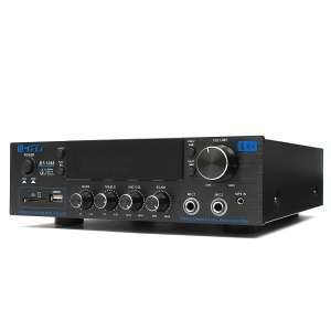 Amplificator profesional stereo BT-1388, 50W x 2 cu Bluetooth si telecomanda - Img 1