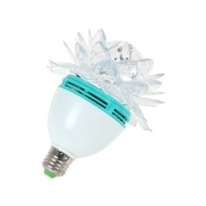Bec rotativ multicolor de tip Floare de Lotus, disco Led-uri RGB - Img 1