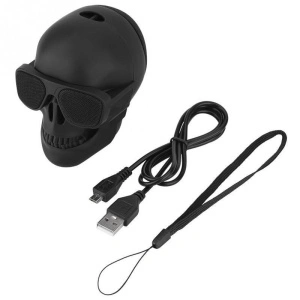 Boxa portabila cu Bluetooth si radio FM ,tip cap de craniu - Img 2