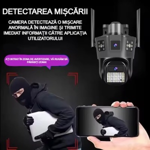 Camera de supraveghere dubla 5K cu cartela SIM 4G si senzor de miscare - Img 5