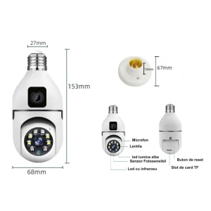Camera supraveghere IP Wi-Fi Jortan JTZ-9696 cu lentila duala Night - Img 5