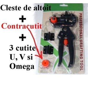 Cleste profesional de altoit tip foarfeca cu 3 cutite diferite - Img 3