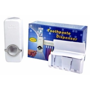 Dozator pentru pasta de dinti cu suport de periute Touch Me - Img 2