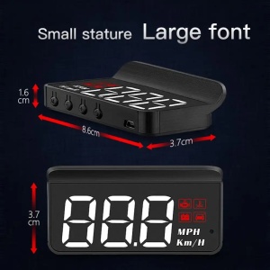 Ecran Head Up Display pentru parbriz cu afisare kilometraj, conectare la mufa OBDII - Img 6