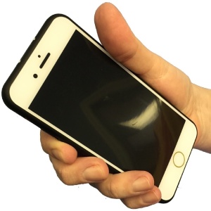 Electrosoc autoaparare tip telefon, model iPhone 6S cu led si alarma - Img 3