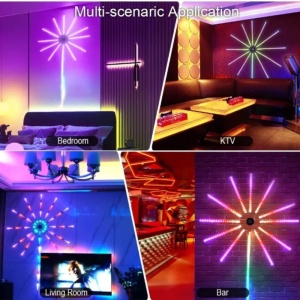 Instalatie Kit Banda LED RGB multicolor model artificii cu telecomanda - Img 4