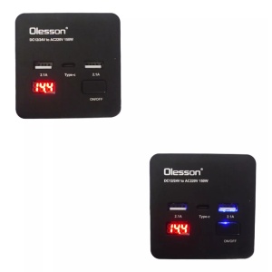 Invertor auto 150W 12/24V Olesson DC la 220V AC cu 2xUSB - Img 6