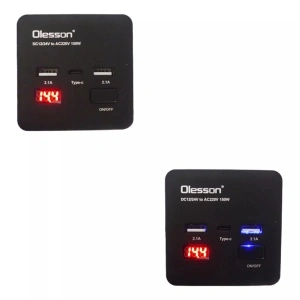 Invertor auto 150W 12/24V Olesson DC la 220V AC cu 2xUSB - Img 6