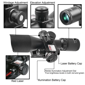 Luneta profesionala cu laser rosu ACM si reticul iluminat 2.5-10*40E - Img 4