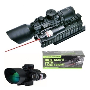 Luneta profesionala cu laser si reticul iluminat, M9 LS3-10x42E Rifle Scope - Img 5