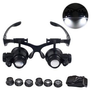 Lupa dubla tip ochelari si factor de marire cu magnificare 10x, 15x, 20x, 25x