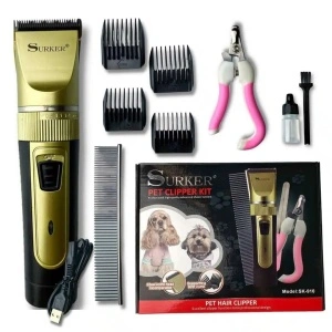 Masina de tuns cu acumulator pentru animale si accesorii incluse,Surker SK-910 - Img 4