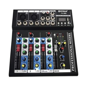 Mixer audio digital fara amplificare cu 4 canale si Bluetooth WVNGR F4-MB - Img 1