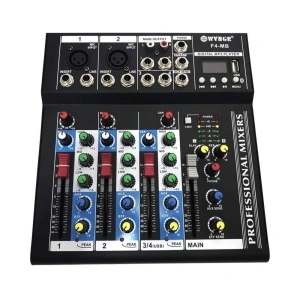 Mixer audio digital fara amplificare cu 4 canale si Bluetooth WVNGR F4-MB