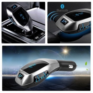 Modulator Auto X6 cu Bluetooth, Handsfree, port USB, slot card microSD - Img 6