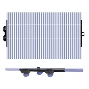 Parasolar auto retractabil impotriva razelor UV cu fixare prin ventuze