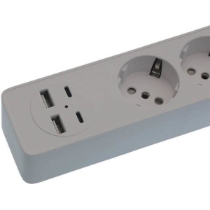 Prelungitor JORTAN OG2203 cu 3 prize, 2 porturi USB si 2 Type C - Img 4
