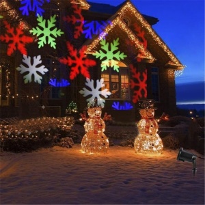 Proiector fulgi de zapada colorati cu LED RGB pentru exterior - Img 2