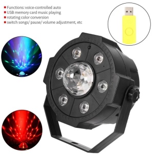 Proiector LED Par Light 6 x LED cu glob RGB,stick USB si Bluetooth - Img 3