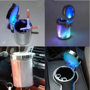 Scrumiera auto cu iluminare LED si capac inclus - Img 3