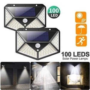 Set 2 x Lampa 100 LED cu panou solar si senzor de miscare - Img 2
