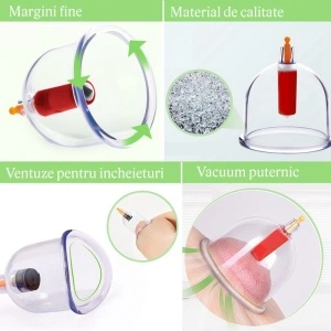 Set 24 ventuze de masaj terapeutic cu vacuum, magnetoterapie si acupresura EXTRAMEDICUS® - Img 5