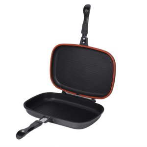 Tigaie dubla antiaderenta de tip grill și clasica Original Dessini 36 cm - Img 1