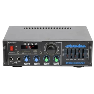 Amplificator Bluetooth digital tip Statie GLS-17,putere 2x60W cu functie Karaoke - Img 5