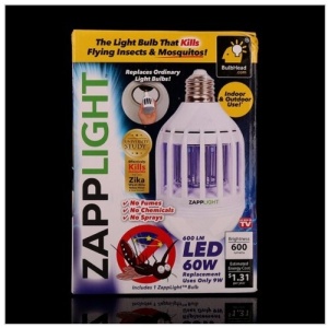 Bec LED antiinsecte cu lampa UV si capcana pentru tantari ZappLight LED 60W - Img 4