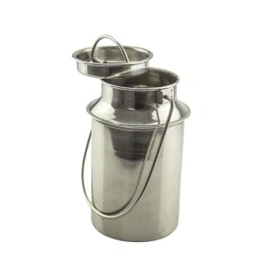 Bidon INOX Lapte, Miere, Ulei Gamela cu Capac, Maner Grunberg 12l IRL120 - Img 3