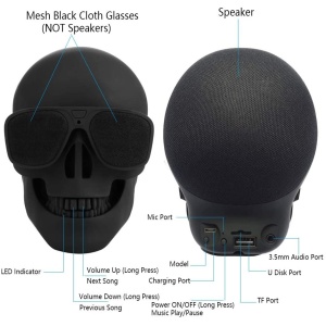 Boxa portabila cu Bluetooth si radio FM ,tip cap de craniu - Img 3