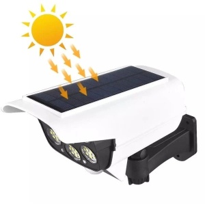 Camera falsa cu panou solar si senzor de miscare, 77 Led-uri SMD - Img 3