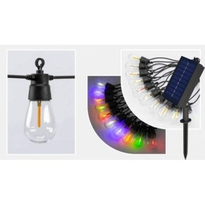 Ghirlanda luminoasa cu incarcare solara 10 metri, lumina RGB si efect de picurare - Img 2