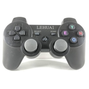 Joystick Gamepad Controller fara fir dublu Shock 3 Black Playstation 3 - Img 1