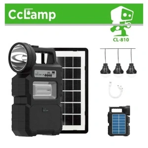Kit panou solar portabil CCLAMP CL-810, cu 3 becuri incluse, Radio FM si Bluetooth - Img 6