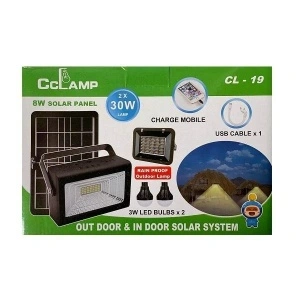 Kit solar CCLAMP CL-19 New cu proiector 30 W, functie Power Bank si 2 becuri incluse - Img 6