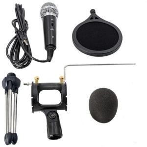 Microfon profesional de Studio cu condensator si mini trepied, WG-500II - Img 2