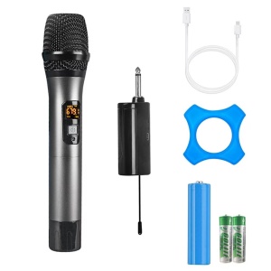 Microfon profesional Wireless dinamic UHF cu mini receptor portabil - Img 1