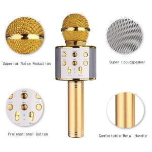 Microfon wireless pentru Karaoke cu Bluetooth si difuzor WS-858 - Img 2