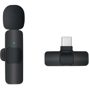 Microfon wireless tip lavaliera cu conector USB tip C/iPhone - Img 1
