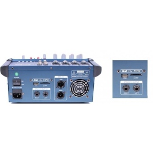 Mixer audio cu amplificare WG-4DUSB-BT, cu Bluetooth, 200 Watt x 2 si 4 canale - Img 2