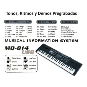 Orga electronica incepatori cu 61 clape, intrare USB si citire MP3 player MQ-814USB - Img 5