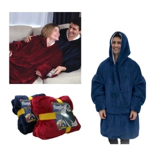 Patura cu maneci stil hanorac cu gluga si buzunar Huggle Hoodie - Img 4